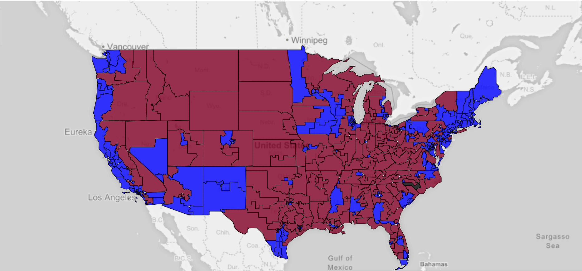 Actual Results of 2018 Congressional Elections